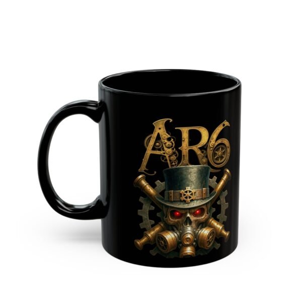 AR6 Band Gear Logo Black Mug with AR6 Logo - Image 3