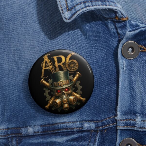 AR6 Band Gear Logo Pin Button - Image 3